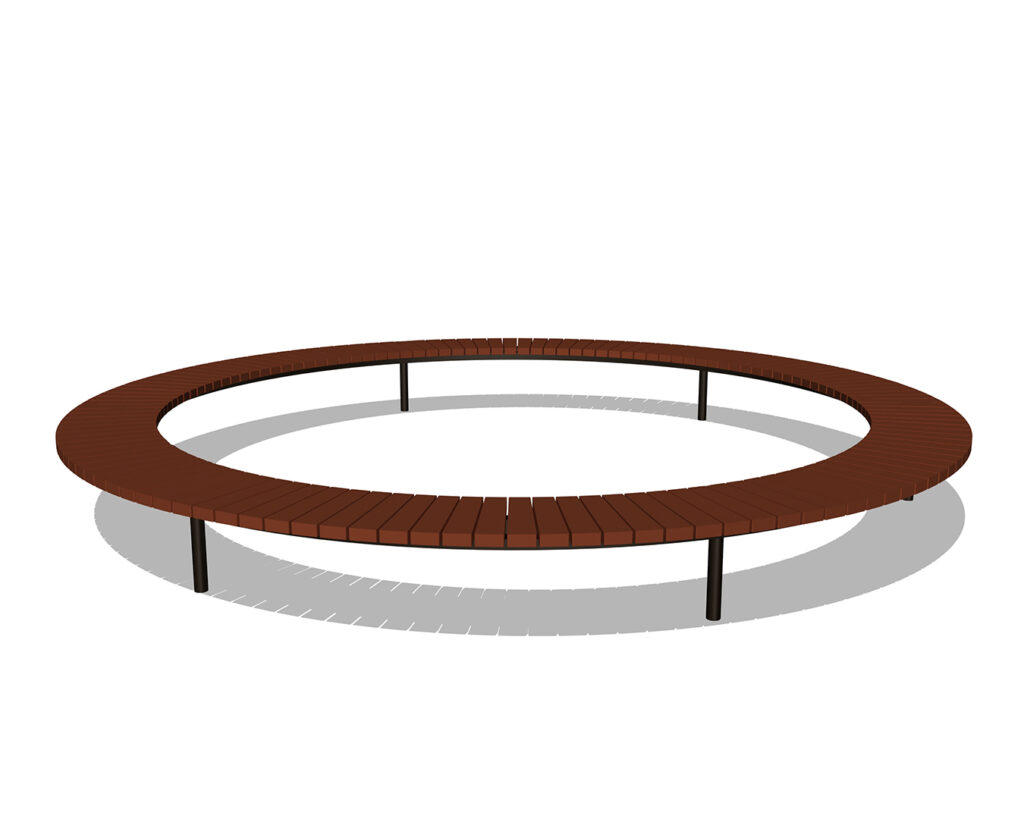 サークルベンチ　φ4m（合成木材仕様・スチール脚）の画像