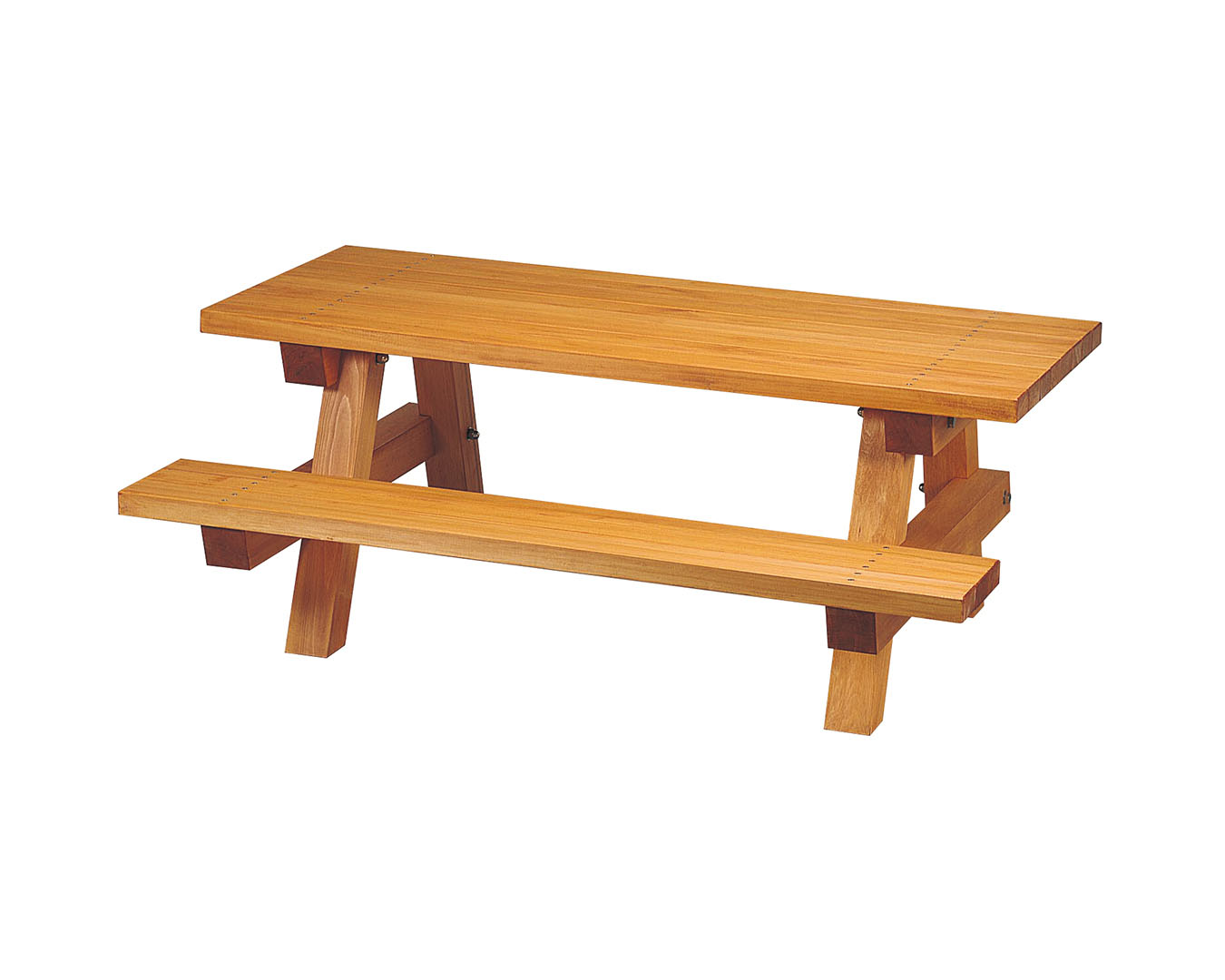木製テーブルセット（2～3人掛け・車いす対応・据置タイプ）の画像
