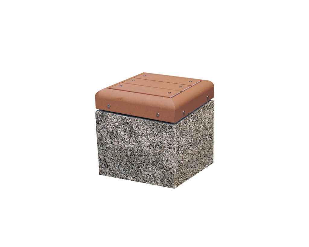 自然石スツール（合成木材仕様・据置タイプ）の画像