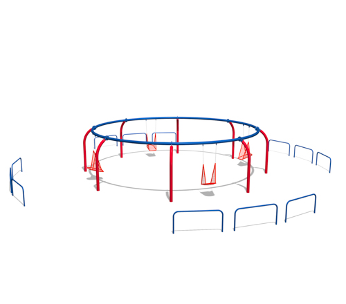 ユニバーサルブランコ（円形）＋境界柵