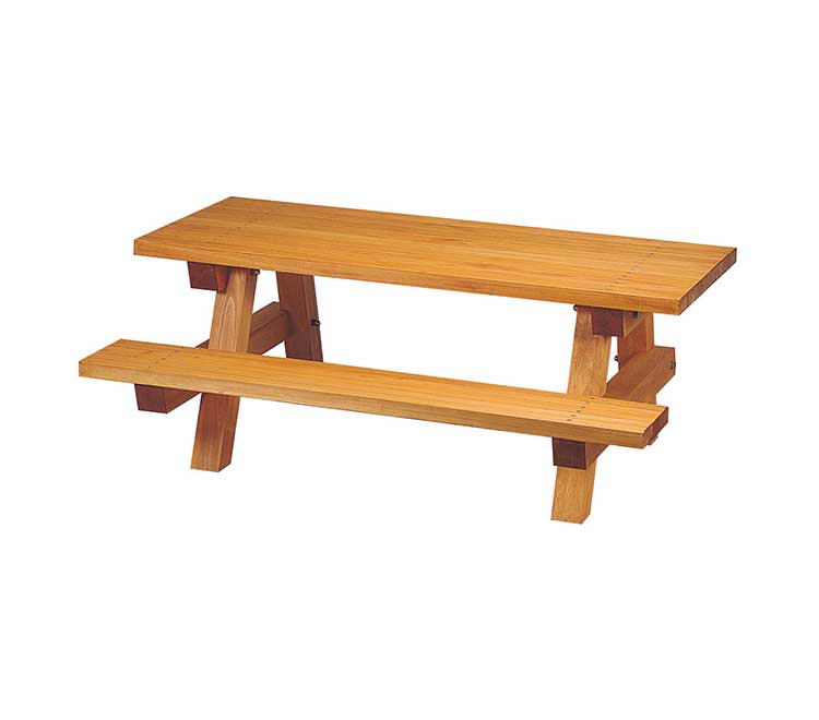 木製テーブルセット（2～3人掛け・車いす対応・据置タイプ）