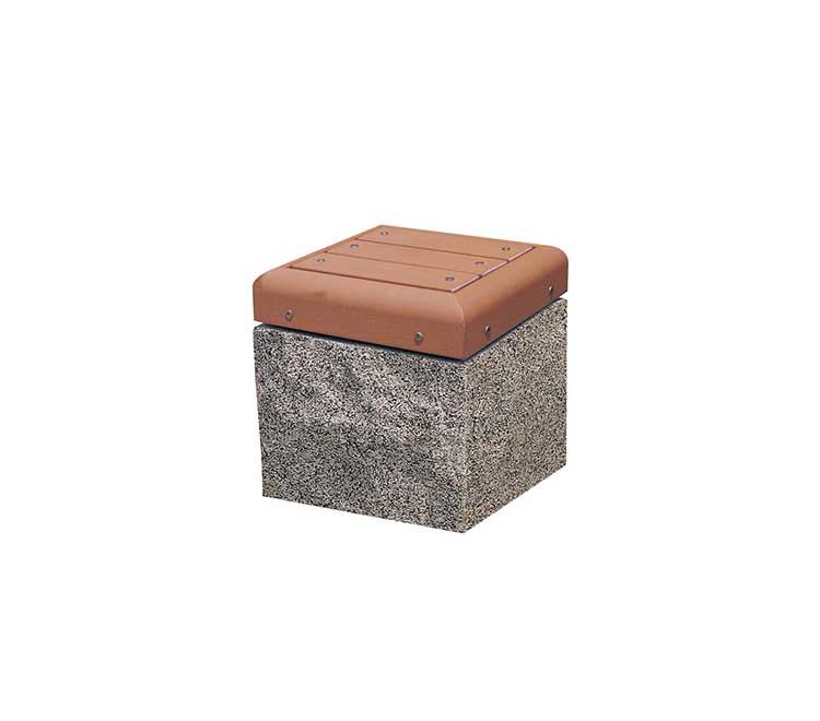 自然石スツール（合成木材仕様・据置タイプ）