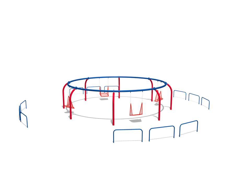 ユニバーサルブランコ（円形）＋境界柵 の画像