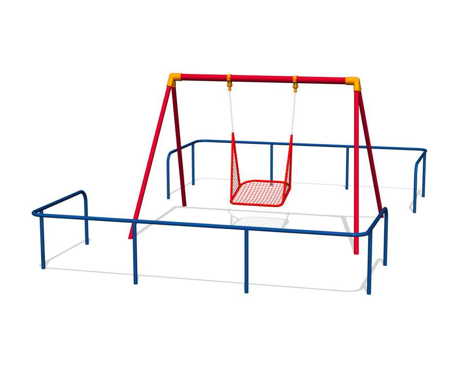 シングルユニバーサルブランコ+境界柵の画像